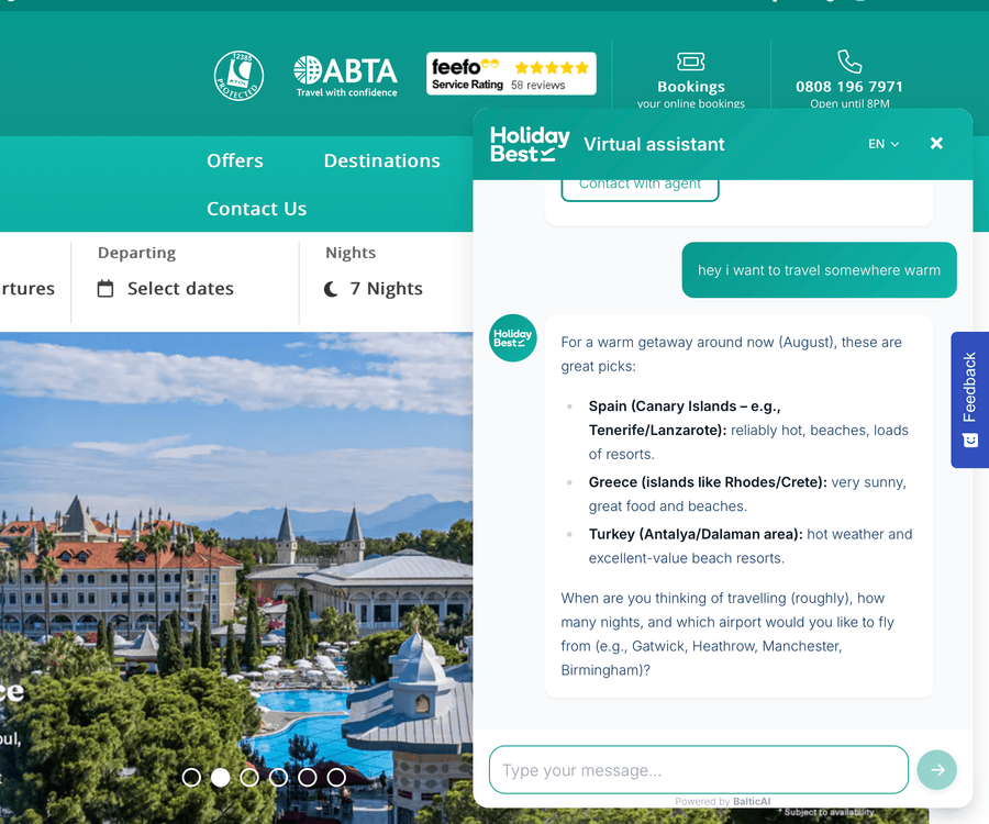 Чат-бот поддержки с интеграцией CRM и бронирований